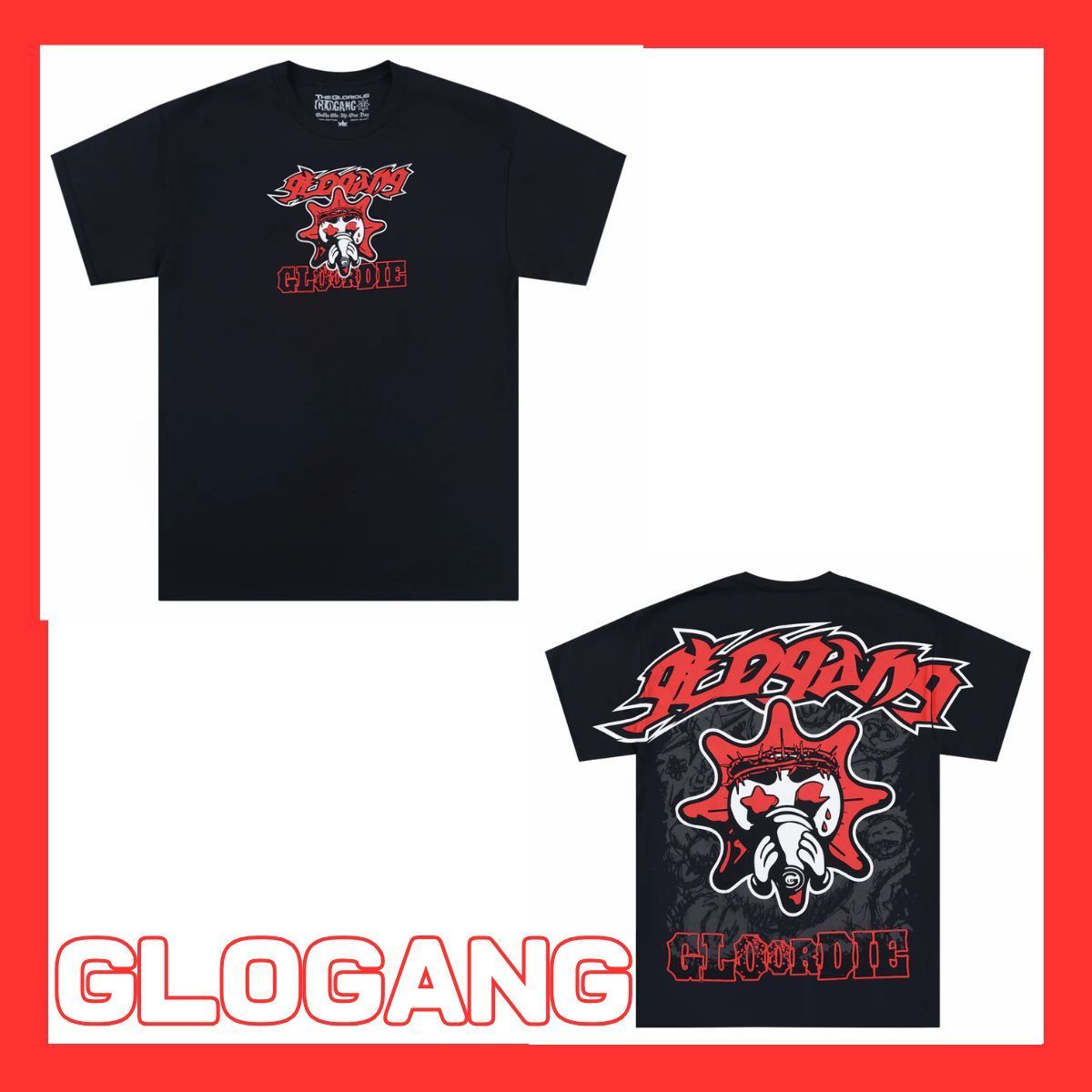 GLOGANG Tシャツ Glo or Die トップス ブラック 関税込