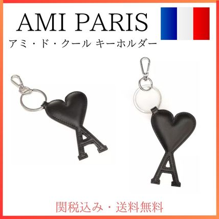 ブラック（黒）系 AMI PARIS(アミ パリス) キーケース