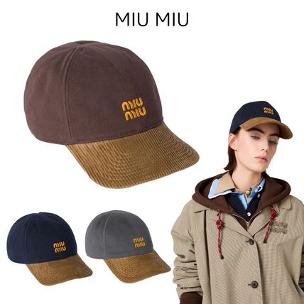 ネイビー（紺）系 MiuMiu(ミュウミュウ) キャップ(レディース