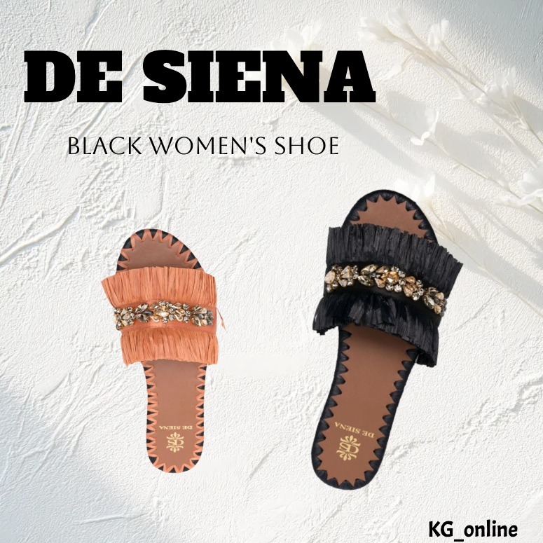 DE SIENA SHOES ブラック/オレンジ レディースシューズ