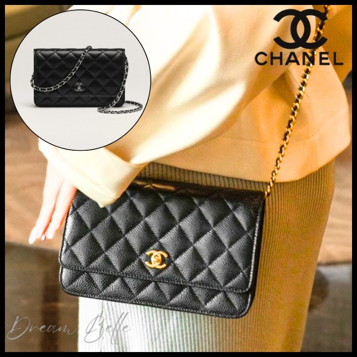 【王道♡ブラック】CHANEL クラシック チェーンウォレット