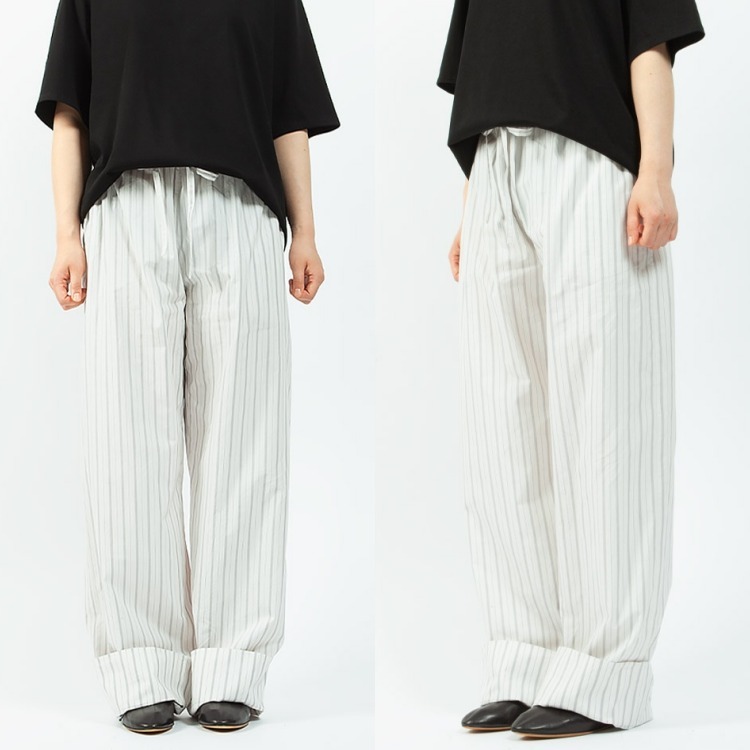 THE ROW☆25SS HYPNOSTA ストライプ コットン パンツ S LADIES