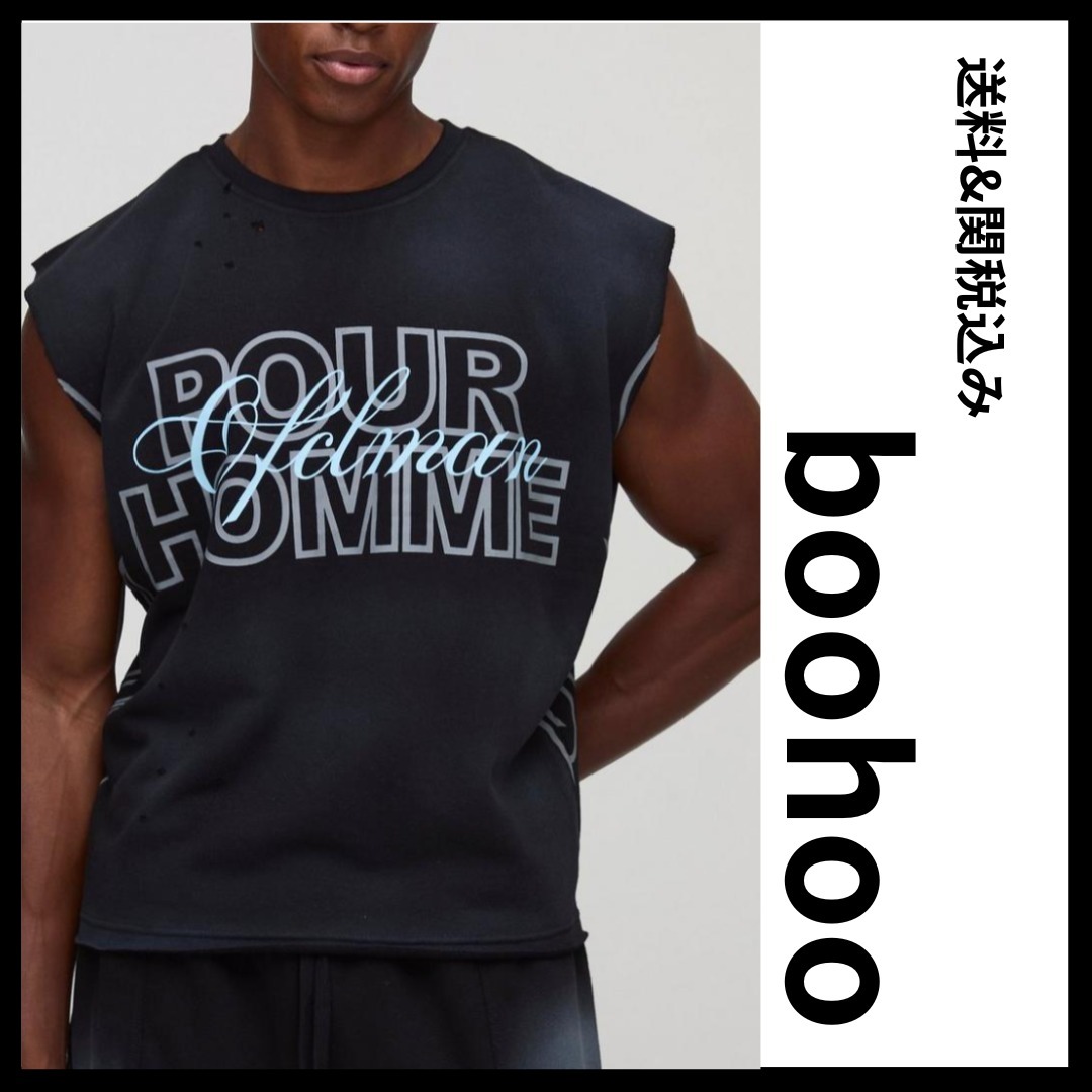 《boohoo》ダメージ加工 タンクトップ