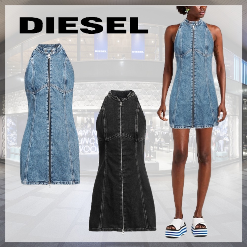 DIESEL* ディーゼル De-Lulu ノースリーブ デニム ドレス