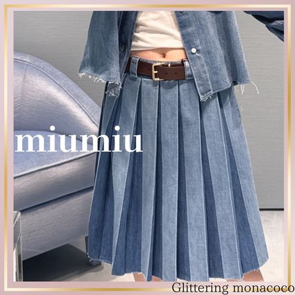 デニムスカート MiuMiu(ミュウミュウ) スカート(レディース
