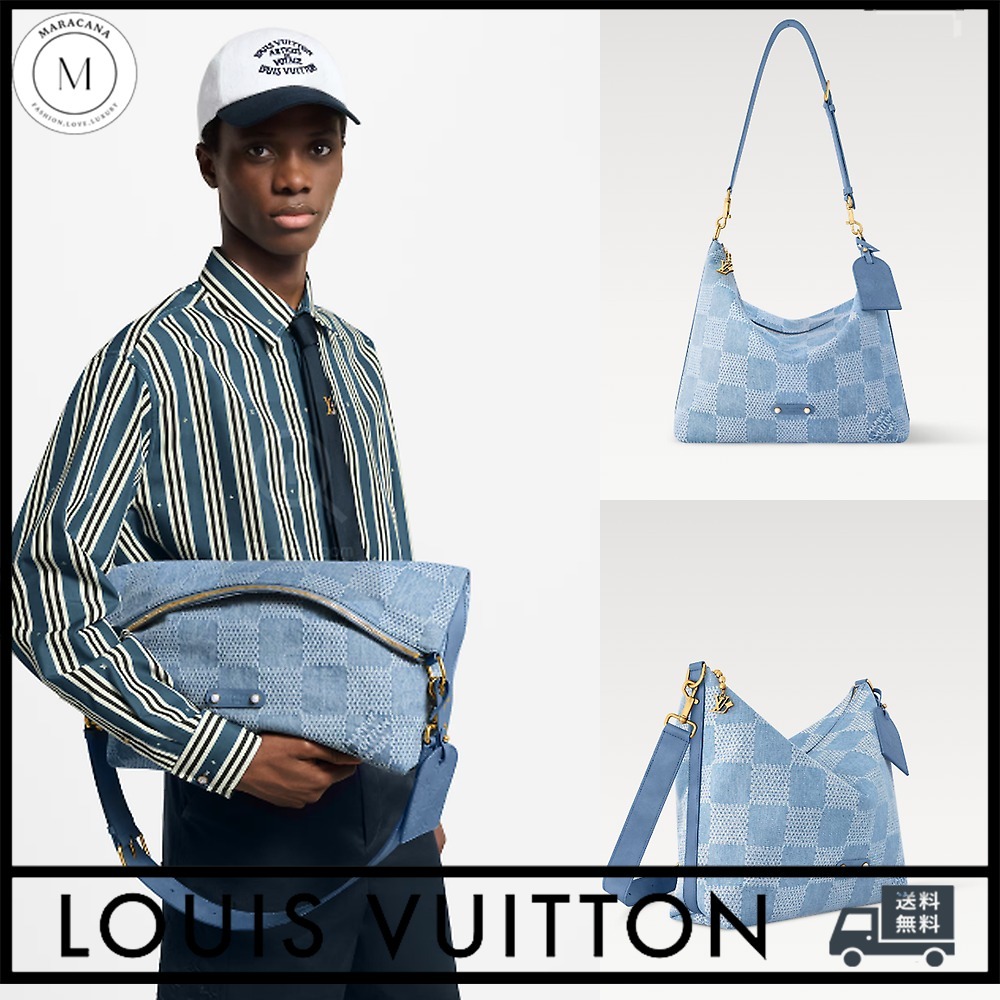 [SALE]ヴィトン Vuitton バガボンド・ホーボー デニムブルー