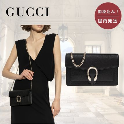 国内直営**GUCCI**GGマーモント チェーンウォレット GGマーモント〕チェーンウォレットブラック レザー | GUCCI公式