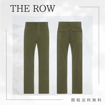 【The Row】ザ ロウ 2025ss valerio パンツ グリーン Valerioコットンパンツ グリーン – The Row