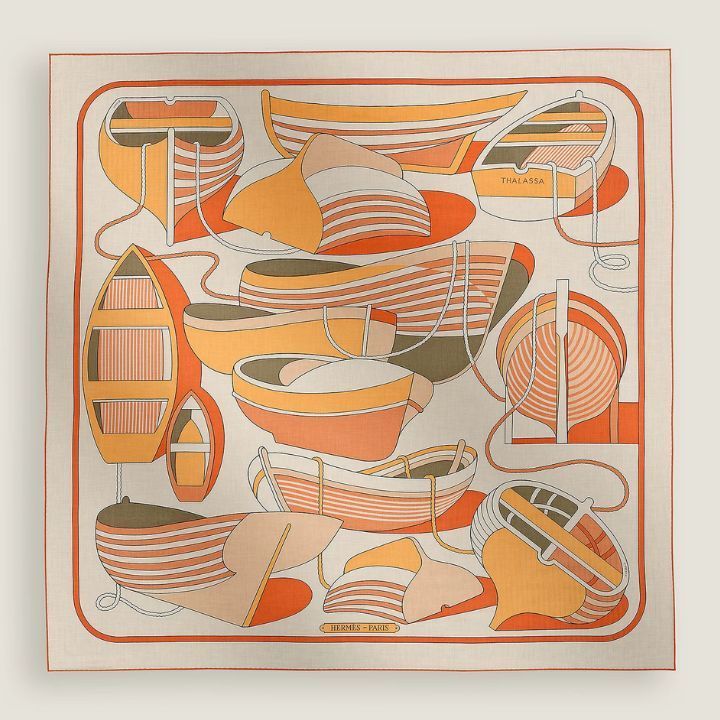 《クール＆ビューティー》HERMES タラッサショール 140