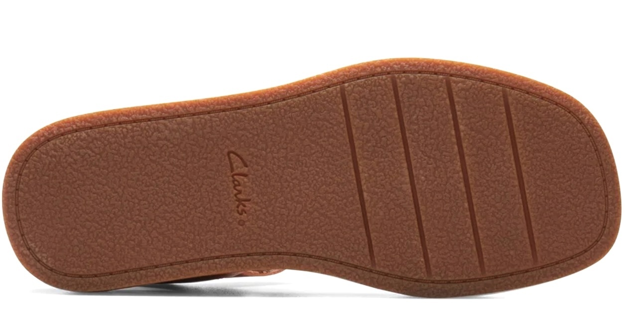 CLARKS サンダル ヒール 3.5cm ストラップ 軽量 レザー 厚底