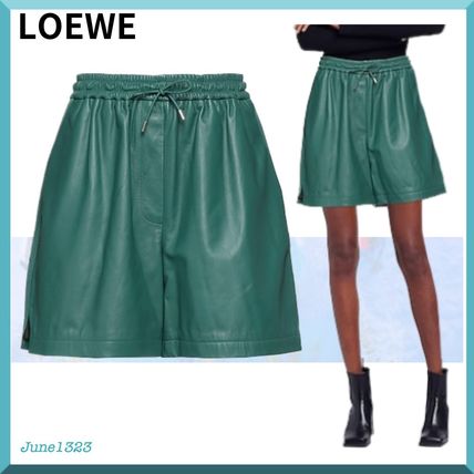 LOEWE レザーショートパンツ | ゴールドトーン | FARFETCH JP