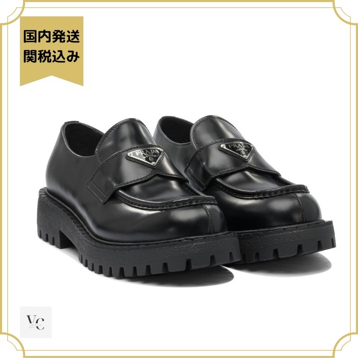 PRADA プラダ Leather loafers レザーローファー