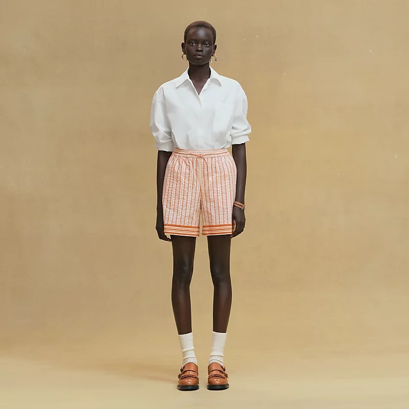 HERMES∽ビーチシ ョーツ Short de plage ☆-パリ安心速達-☆