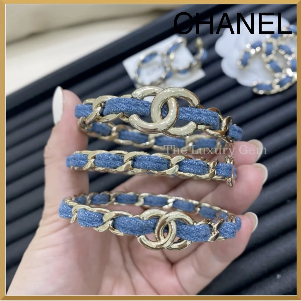 CHANEL バングル メタル & デニム