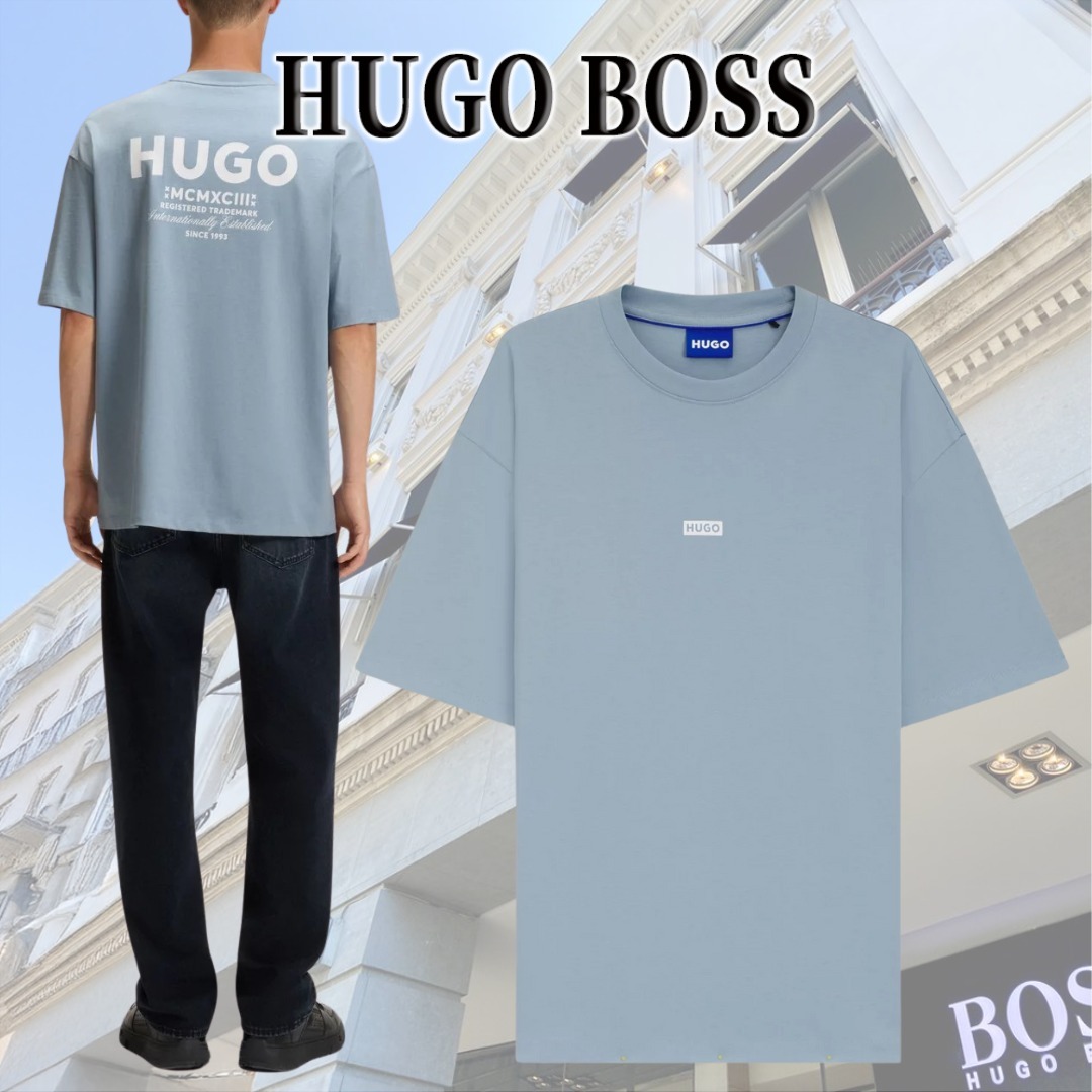 【トレンドカラー】HUGOBOSS 半袖Tシャツ ブルー