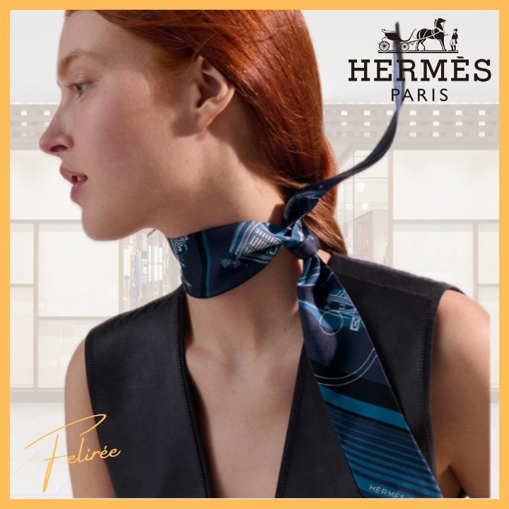 《知性とエレガンスを纏う》HERMES ツイリー Ex-Libris