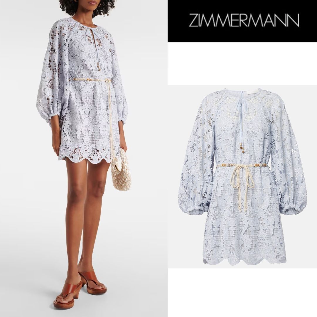 【Zimmermann】Belted lace minidress