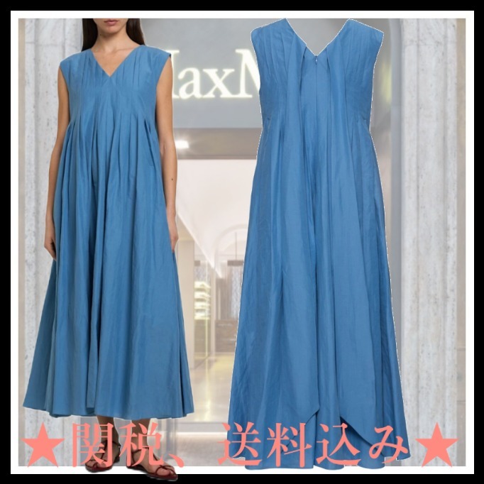 ★S Max Mara★Piega キャンバスロングドレス