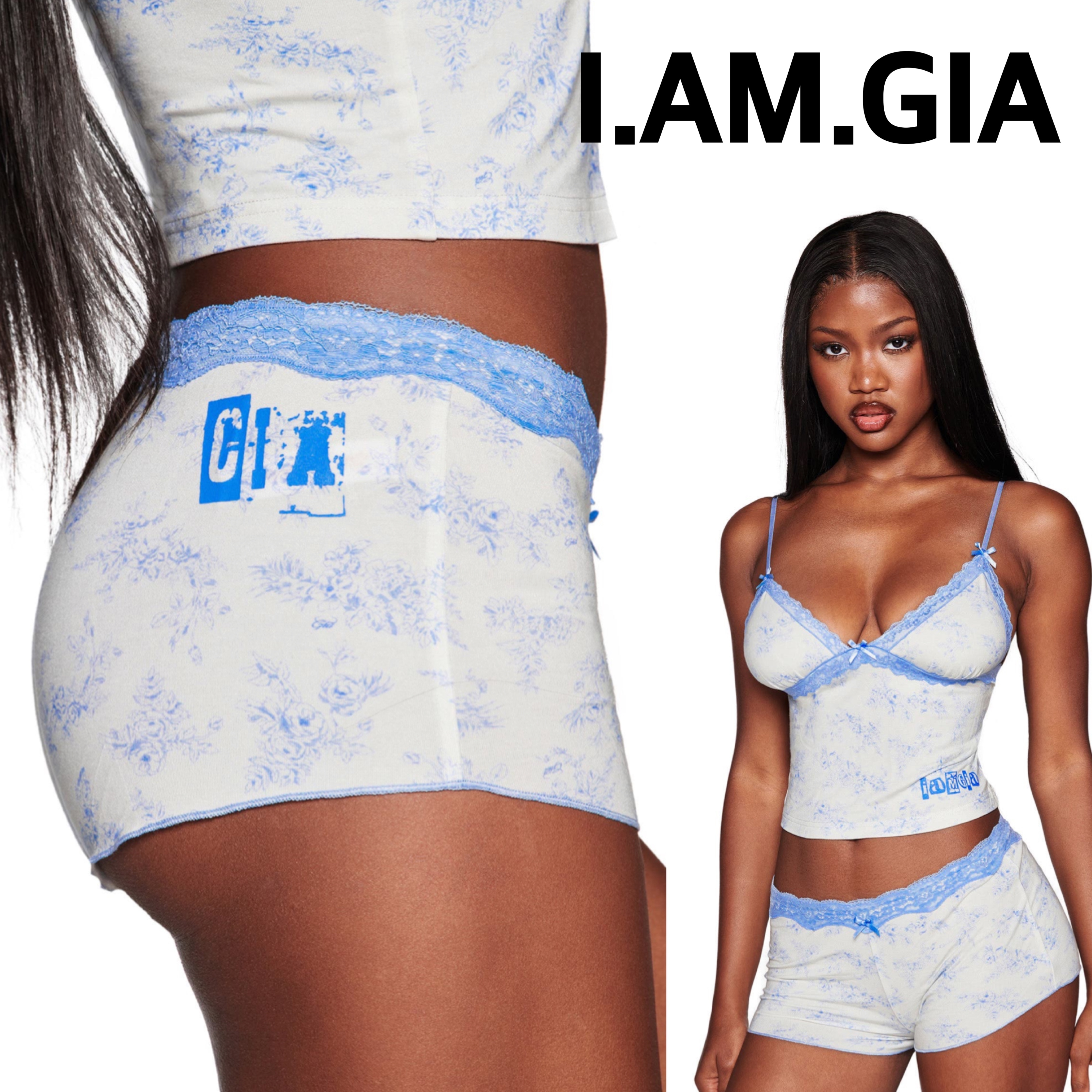 I.AM.GIA アイアムジーア CASSIA SHORT ショーツ 花柄 白 水色