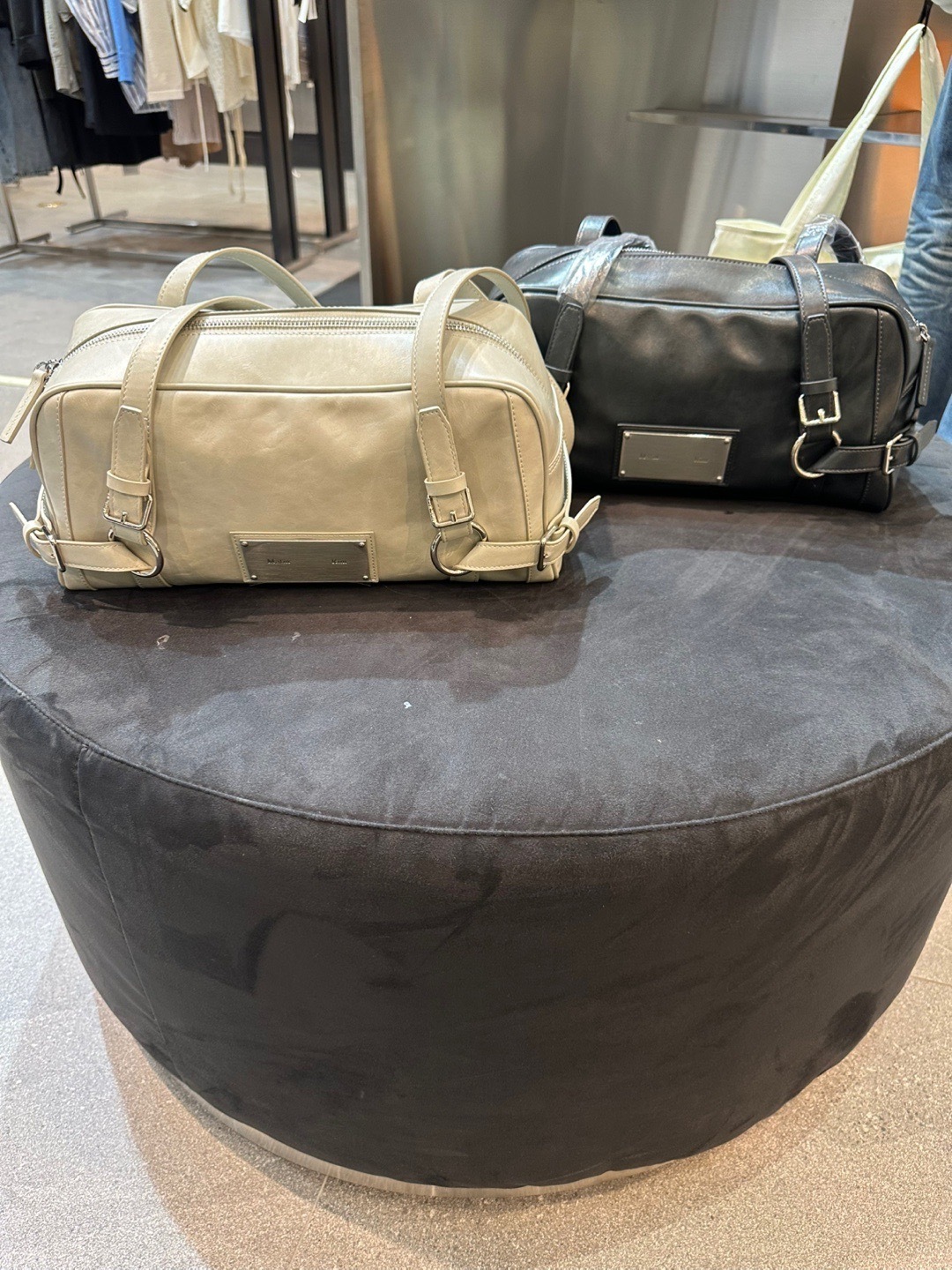 【MATIN KIM】BIKER DETAIL MEDIUM SHOULDER BAG