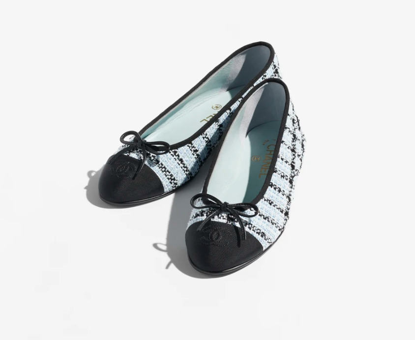 《ツイードが可愛い♪》CHANEL バレリーナ CCロゴ