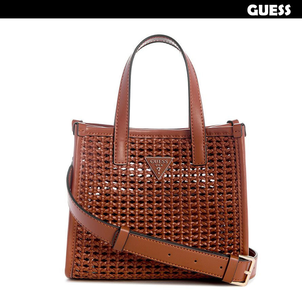 Guess■ BRIGITTA ポーチ ミニ トートバッグ brown