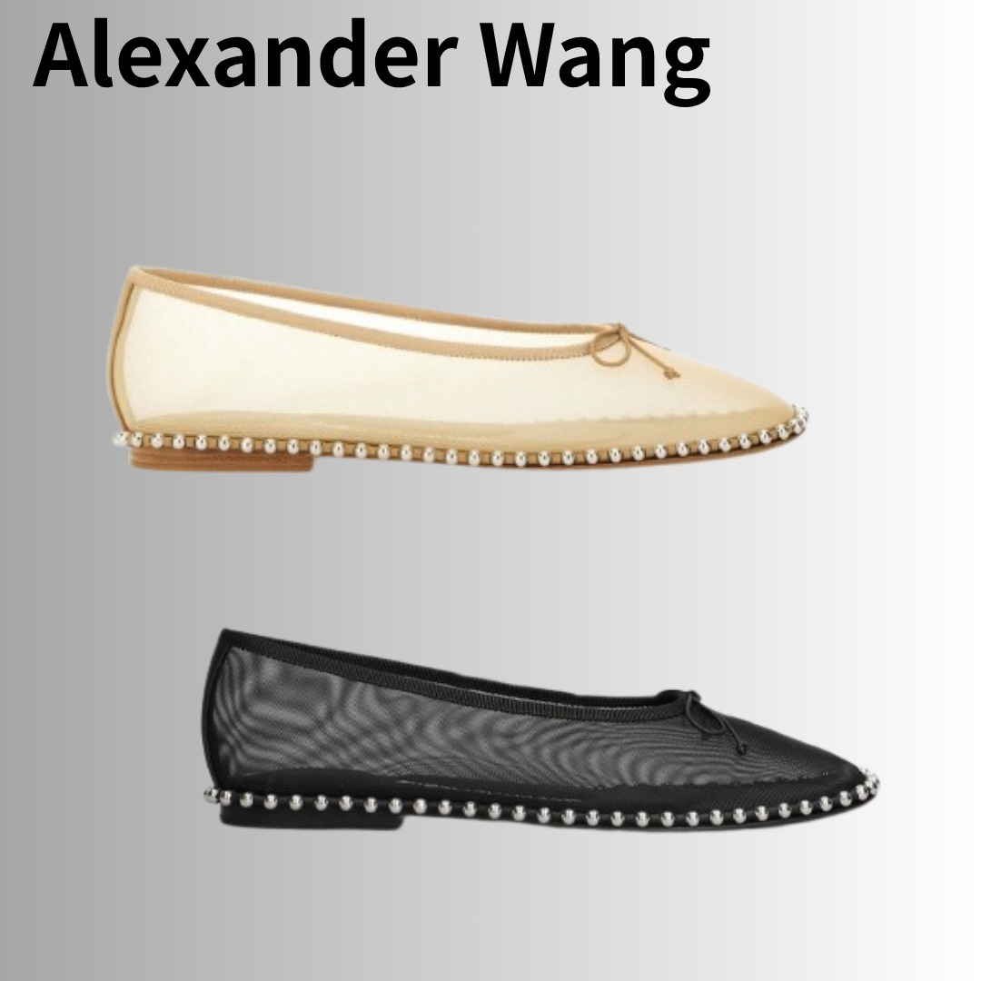 Alexander Wang スタッズメッシュフラットシューズ