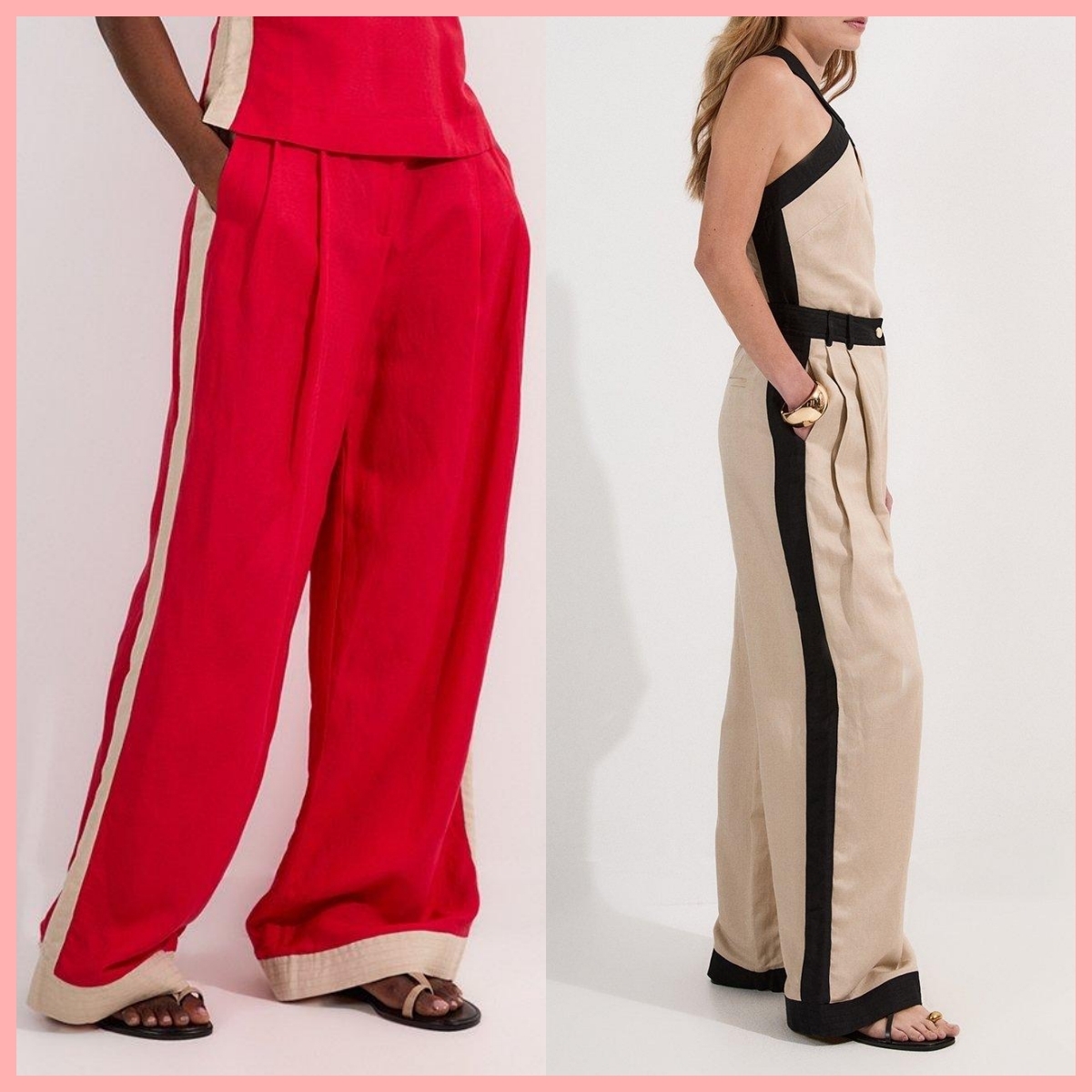 日本未入荷★Karen Millen コントラストギャザーワイドパンツ