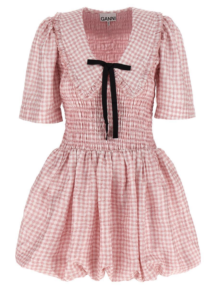 【関税＆送料込み】Ganni 'Pink Check' Dress