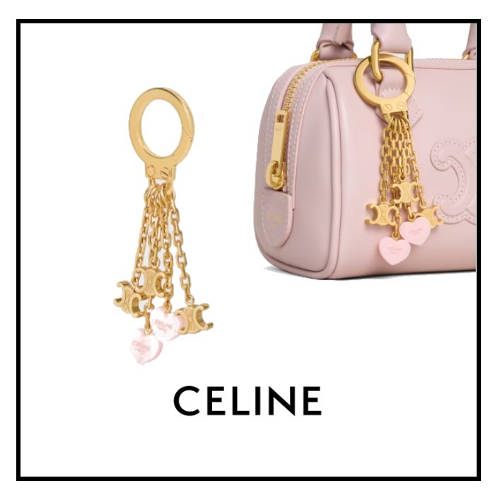 CELINE ロゴディテール バッグチャーム チェーンチャーム