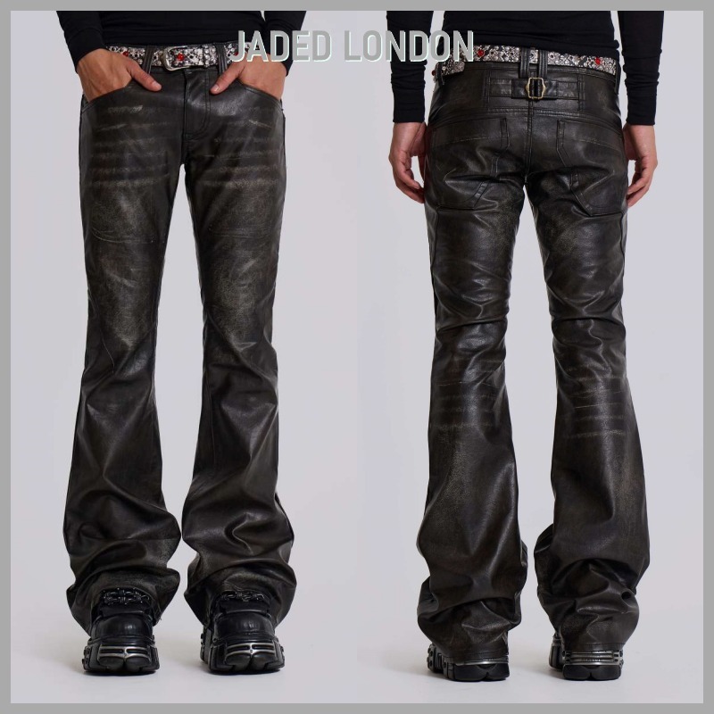 【JADED LONDON】PU ドリフト フレア ジーンズ *送料/関税込み*