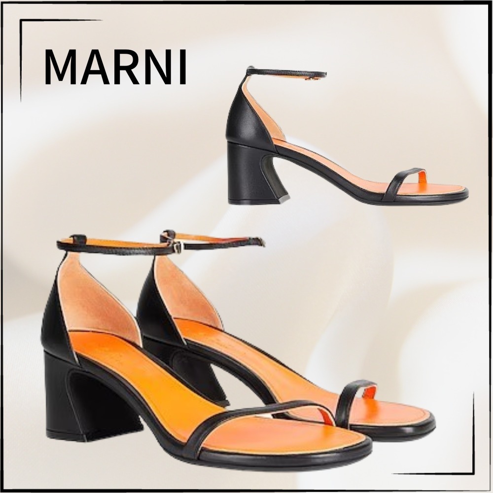 【MARNI】関税込☆ブロック ヒール サンダル ブラック