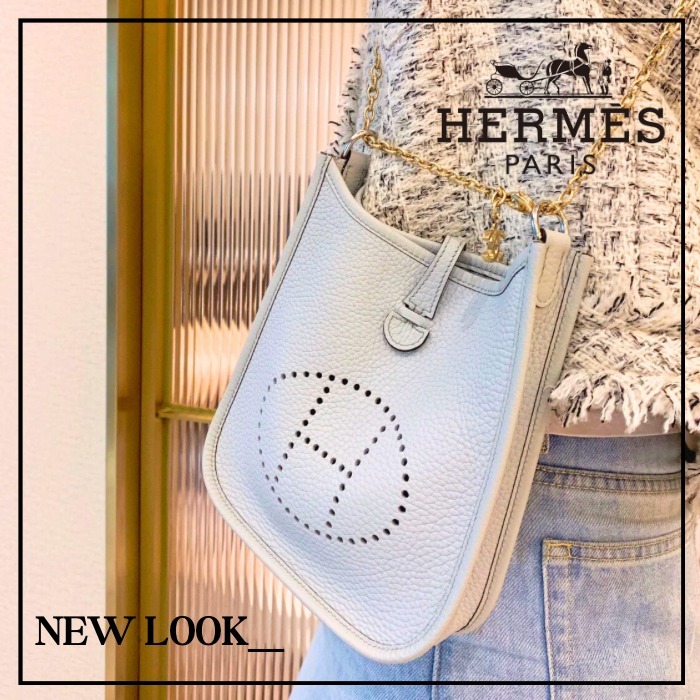 《人気色♪入手困難》HERMES Evelyne 18 TPM ブルーペール