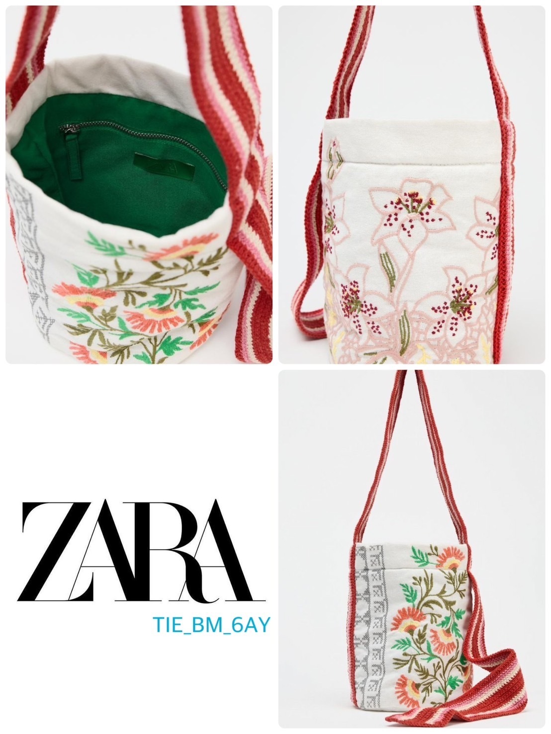 スペイン発送 ZARA ミニファンタジーファブリックバッグ 限定！