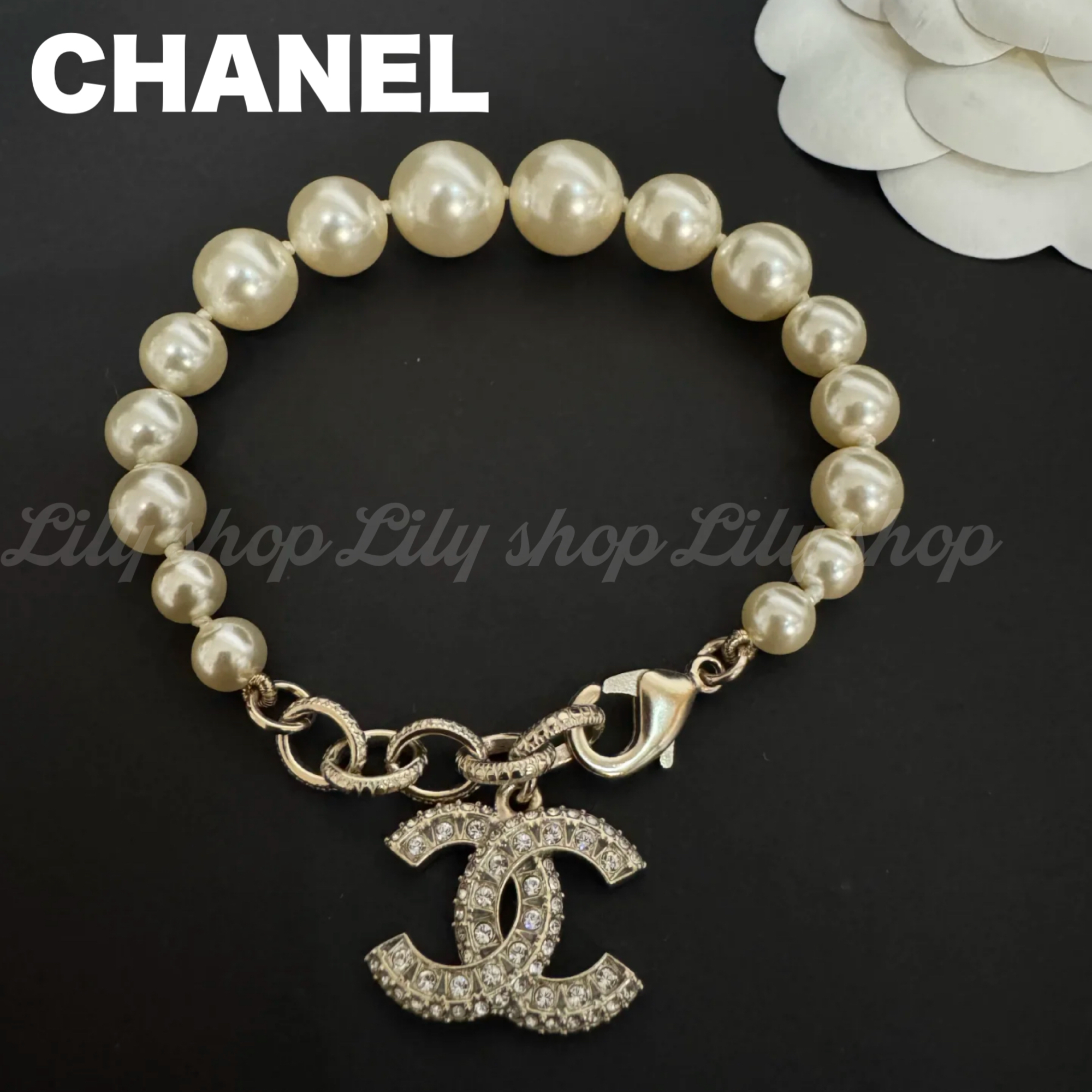 大粒パールがエレガント♡CHANEL ブレスレット