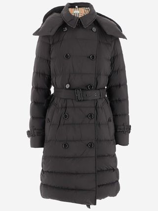 【Burberry】フード付きキルティングダウンジャケット