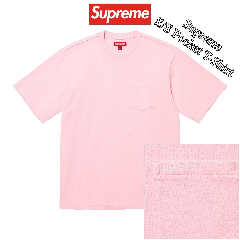 【Supreme】S/S Pocket T-Shirt★Light Pink★25SS★