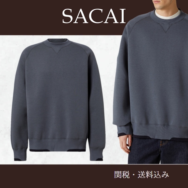 sacaiサカイ★コットン混紡スウェットシャツ