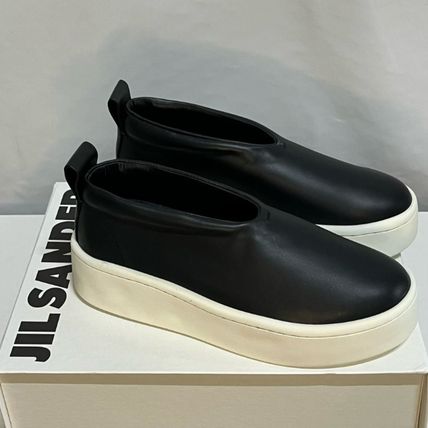 国内送関込】JIL SANDER レザー スリッポン スニーカー (Jil