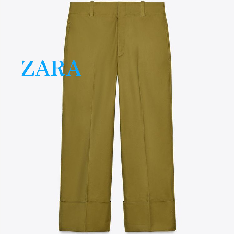 【ZARA】ZW COLLECTION チノパンツオリーブグリーン4786/052/515