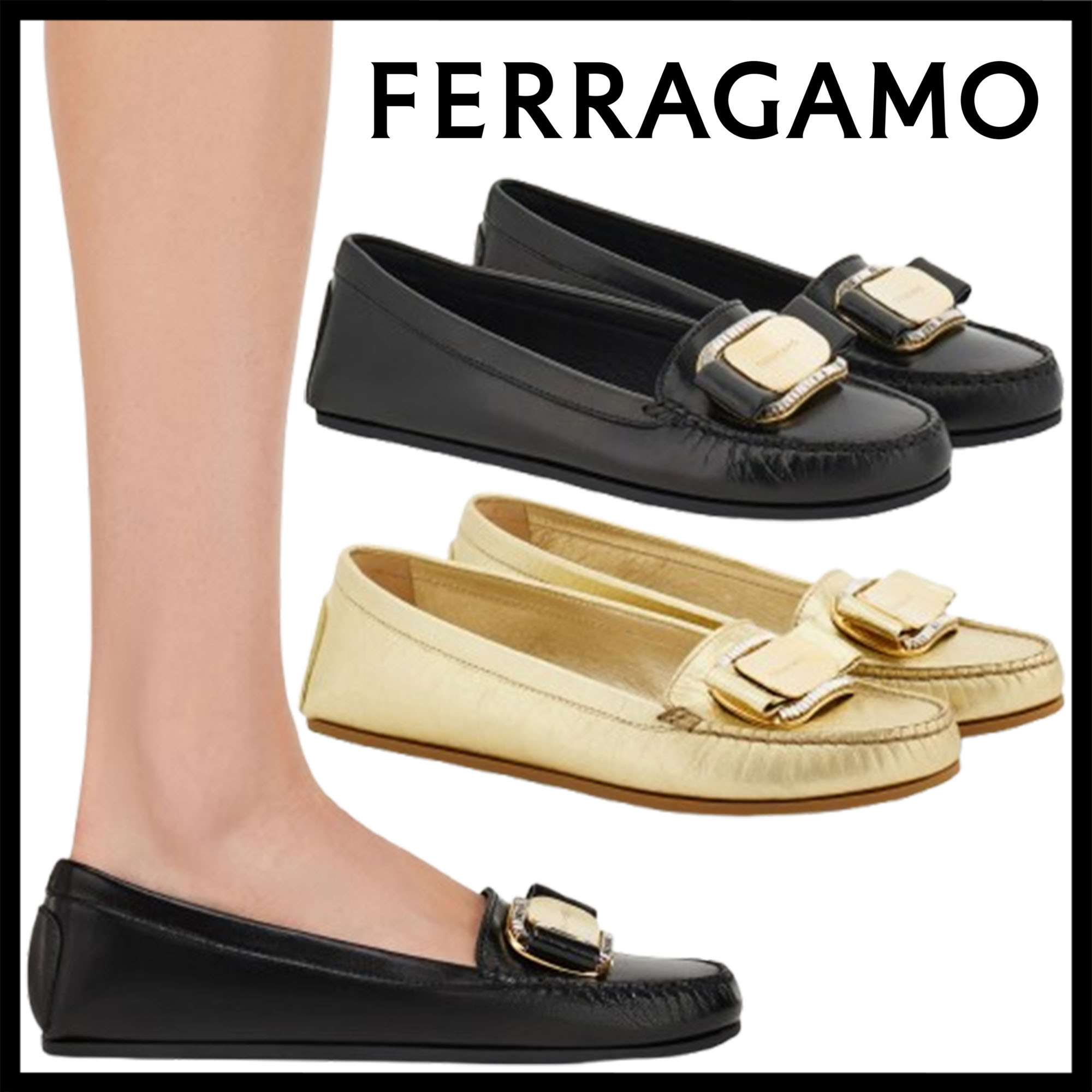 FERRAGAMO直営店 クリスタル付きドライバー