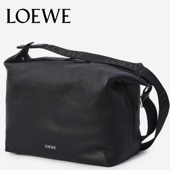 LOEWE直営店 ソフトカーフスキン Cube クロスボディバッグ Black