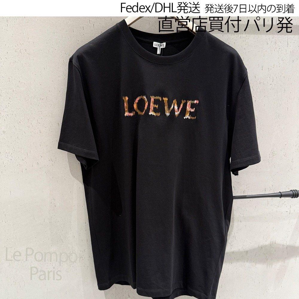 LOEWE☆ リラックスフィット Tシャツ（コットン）ブラック