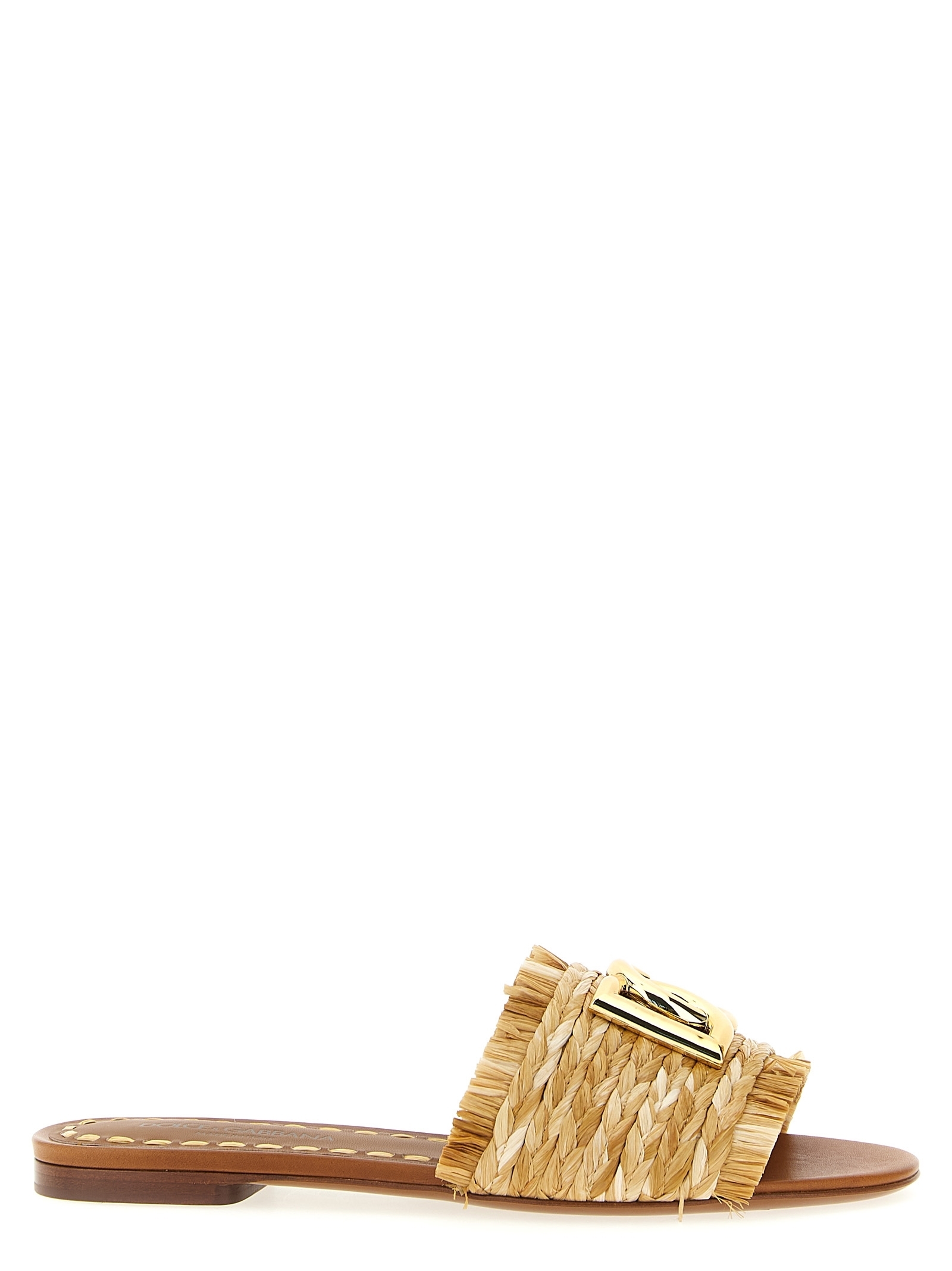 サンダル・ミュール Dolce & Gabbana Raffia braid slides