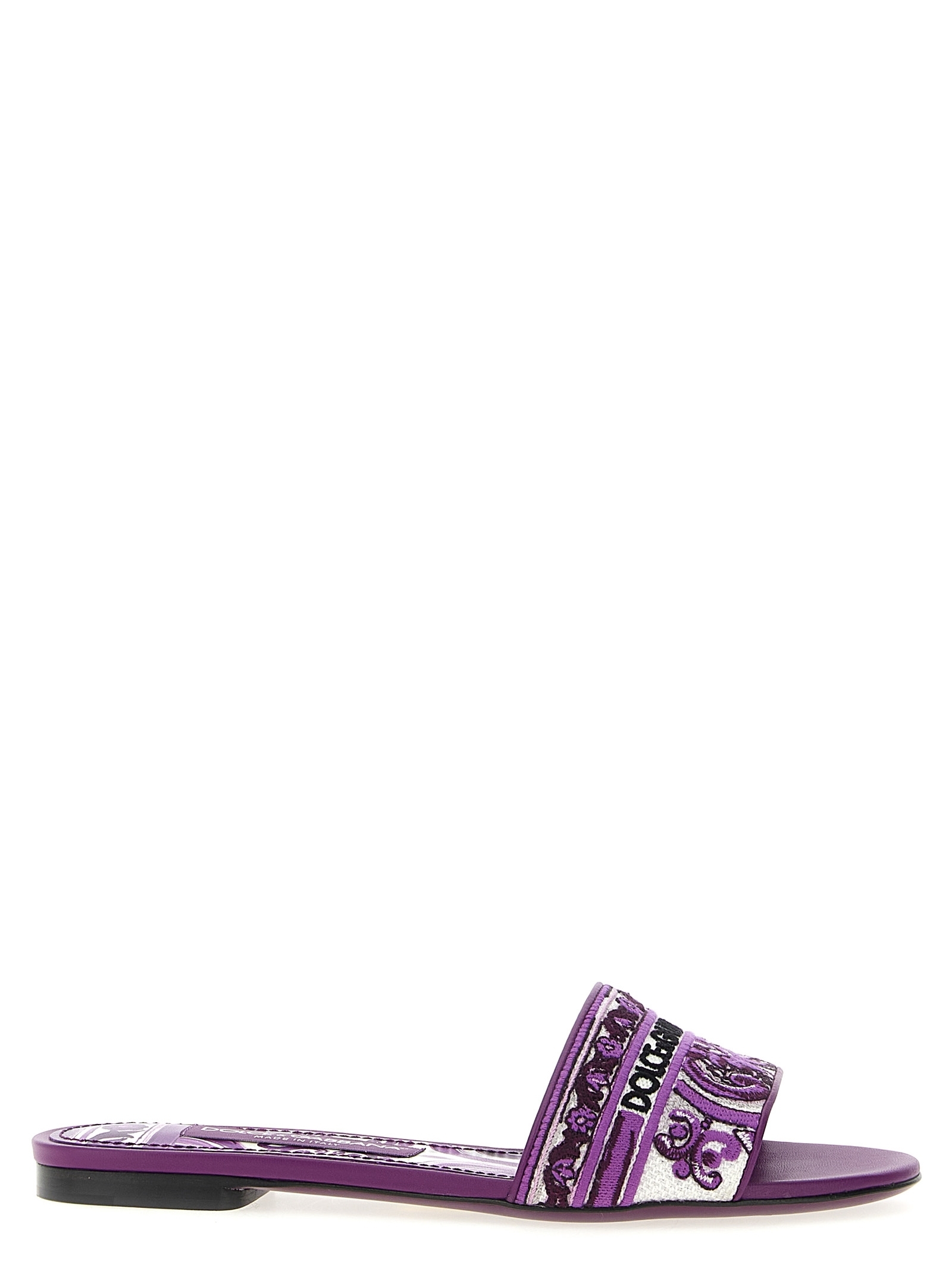 サンダル・ミュール Dolce & Gabbana 'Maiolica' embroidery slides