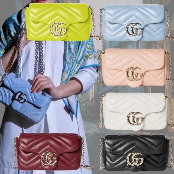 【Gucci】 GGマーモント ミニショルダーバッグ