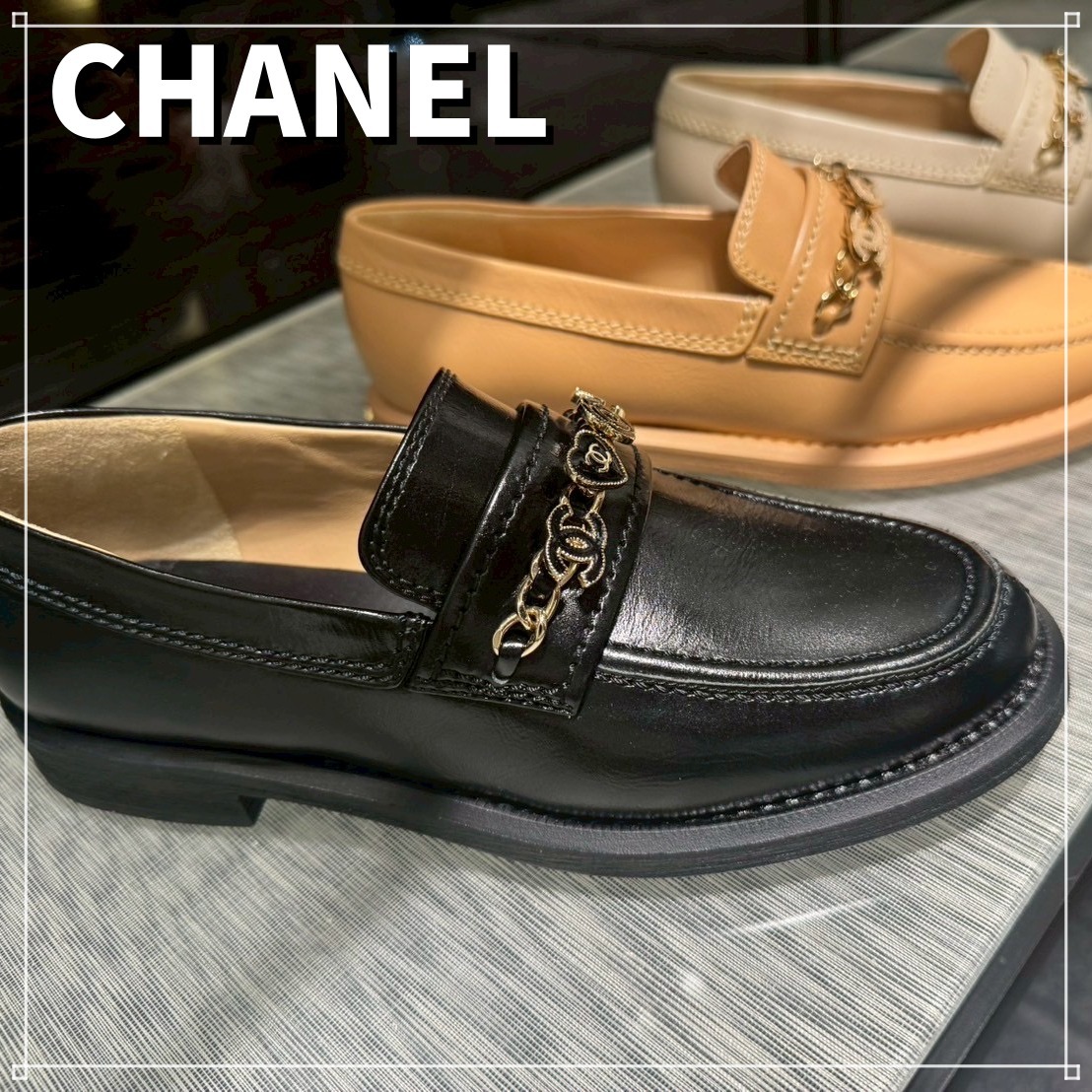 【主役級の輝き】CHANEL チェーンビジュー ローファー