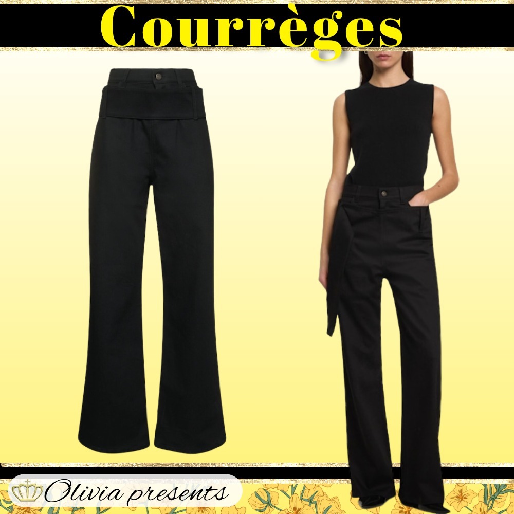 COURREGES＞＞＞ダブルベルトデニムパンツ