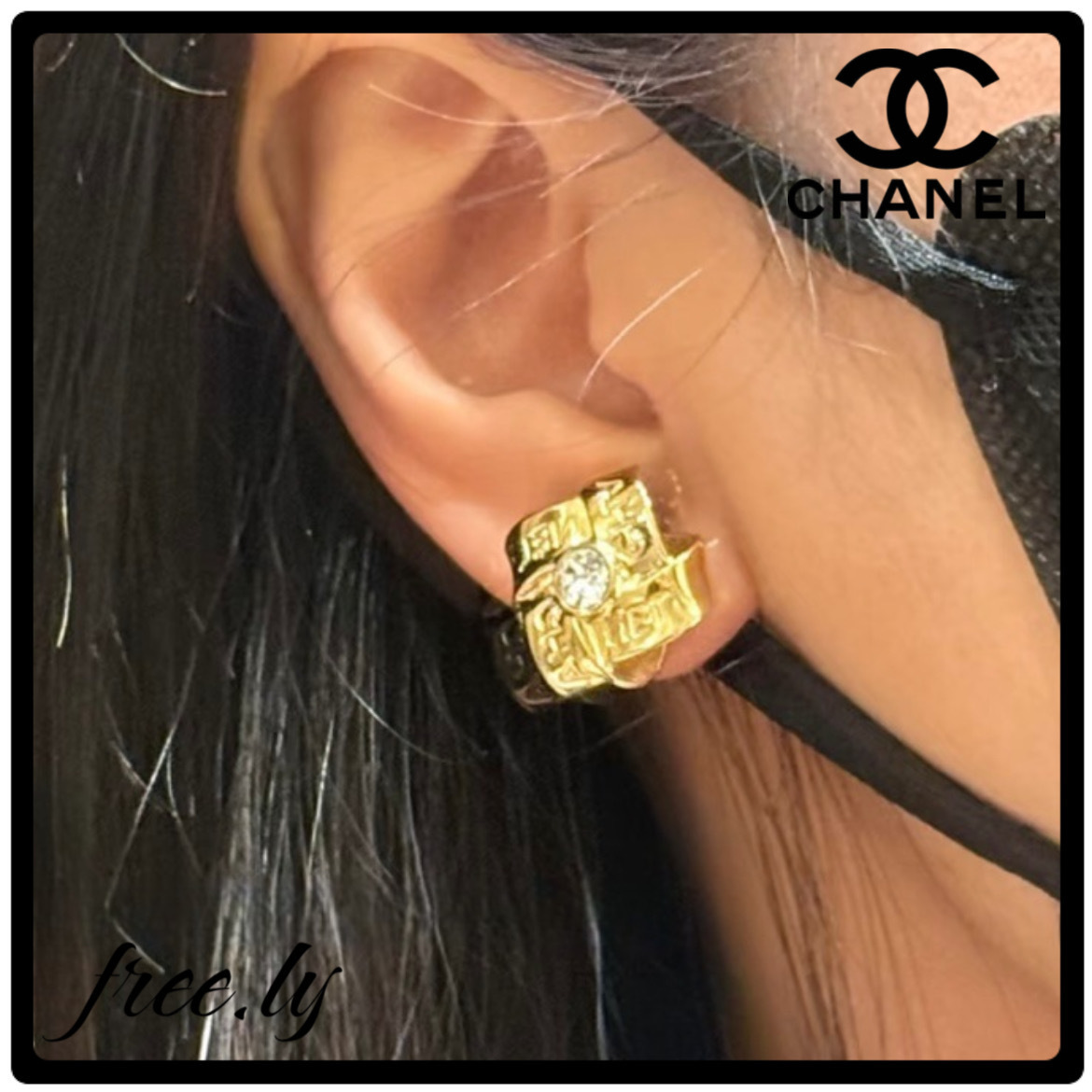 【静かに光る輪郭の美学】CHANEL ピアス