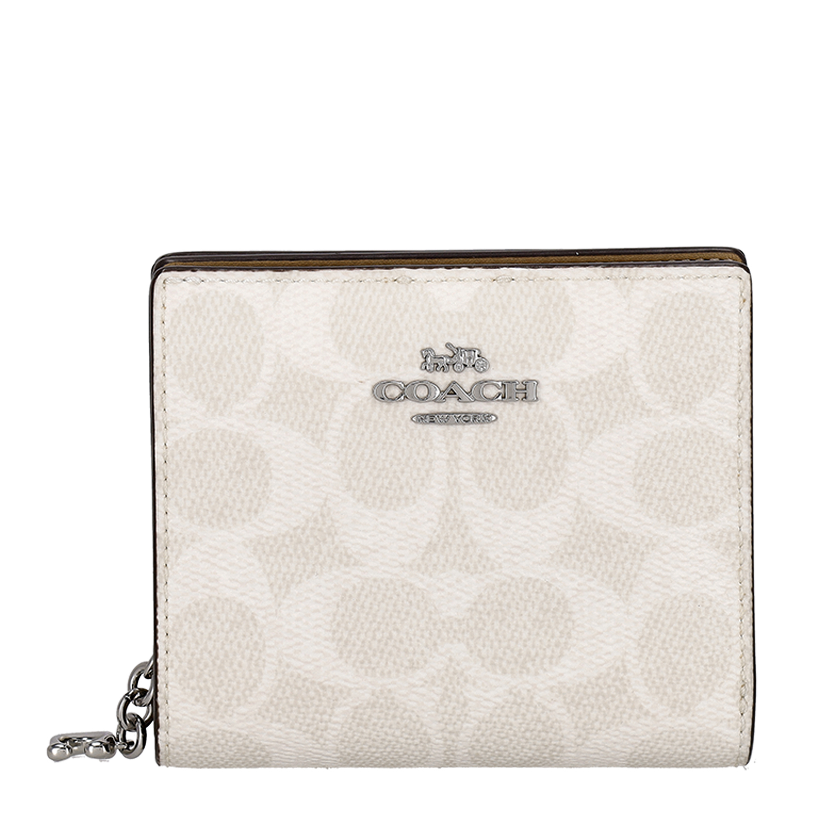 コーチ 財布 レディース COACH 二つ折り財布 ホワイト×チョーク